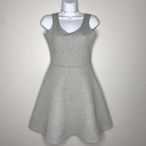 Gray FLARED AND FLIRTY SKATER DRESS